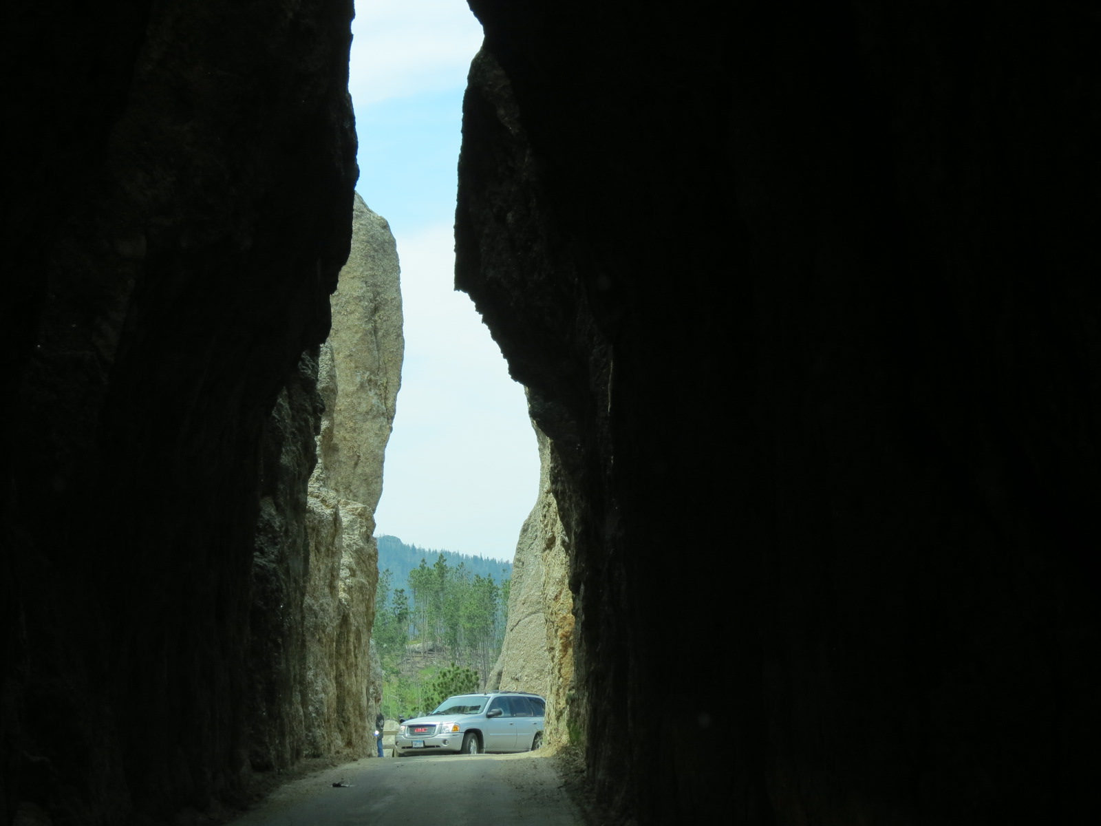 Driving thru tunnel in the Black Hills, SD